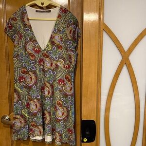 Double D Ranch Multicolor Paisley V-Neck Blouse